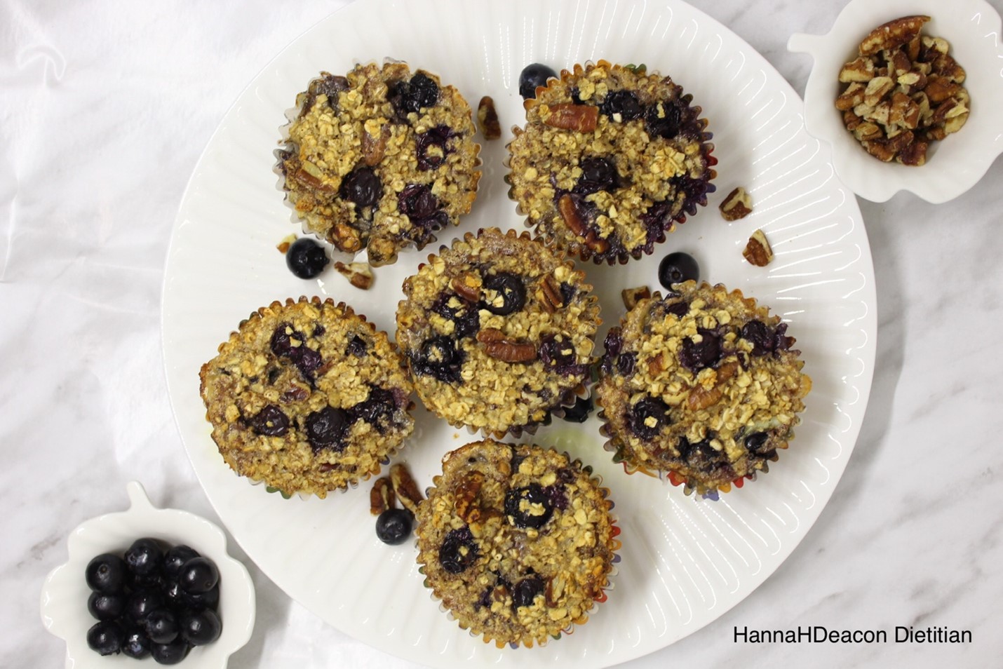 Blueberry Pecan Baked Oatmeal Cups Recipe 